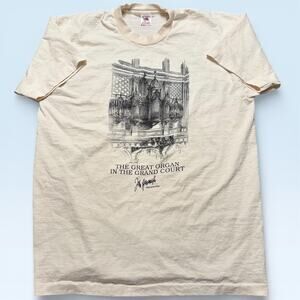 Vintage Fruit Of The Loom Shirt Mens XL White Great Organ Philadelphia 80s 90s